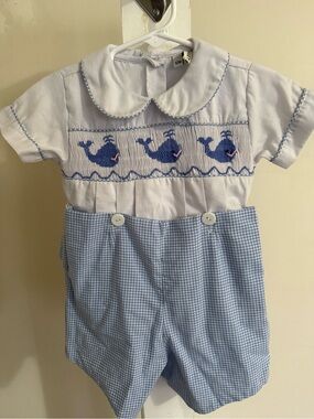 Sweet Dreams Smocked Whale Romper